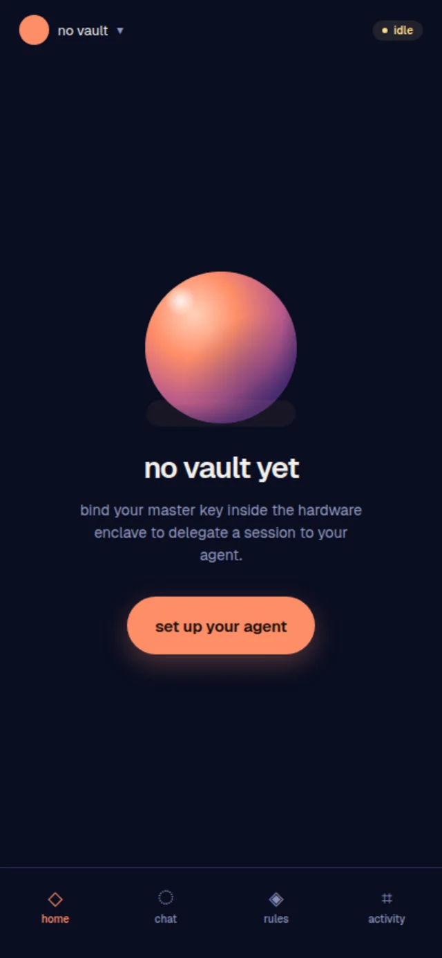 Autopilot home: bind your master key inside the hardware enclave to delegate a session to your agent