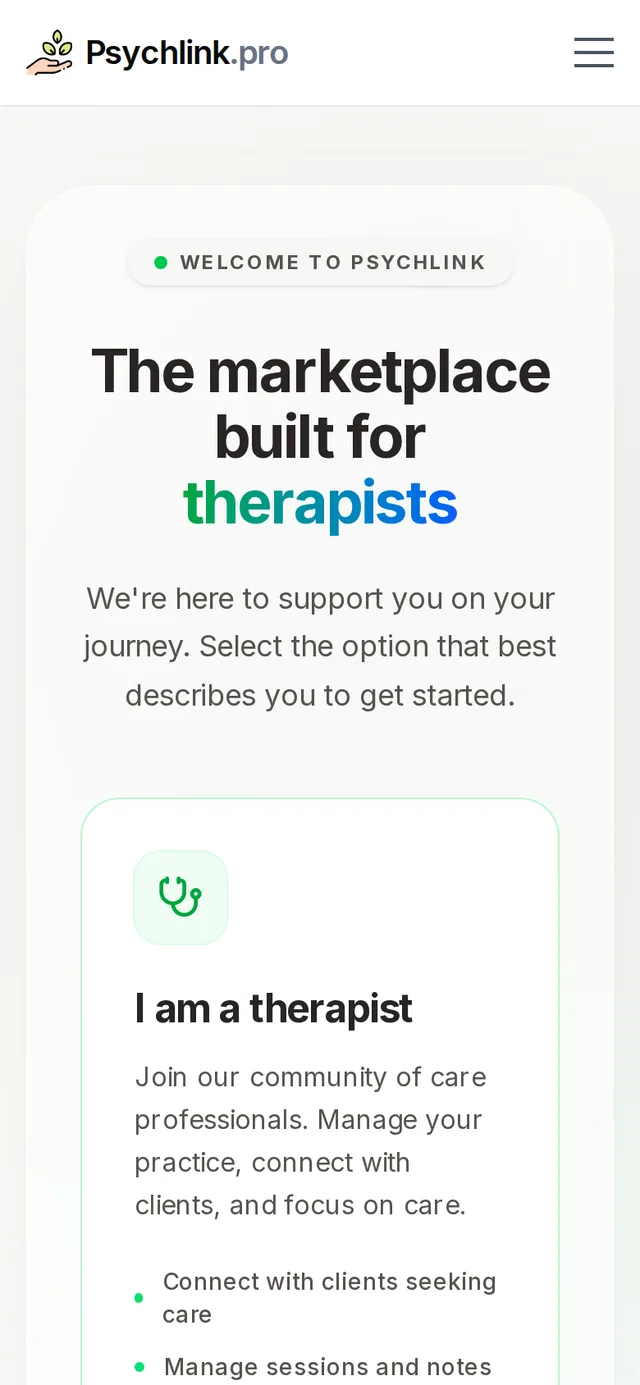 PsychLink on mobile