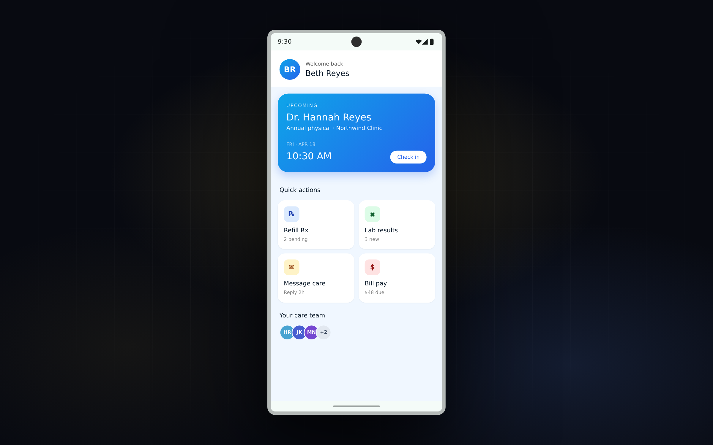 Helix Health, an Android patient-portal app